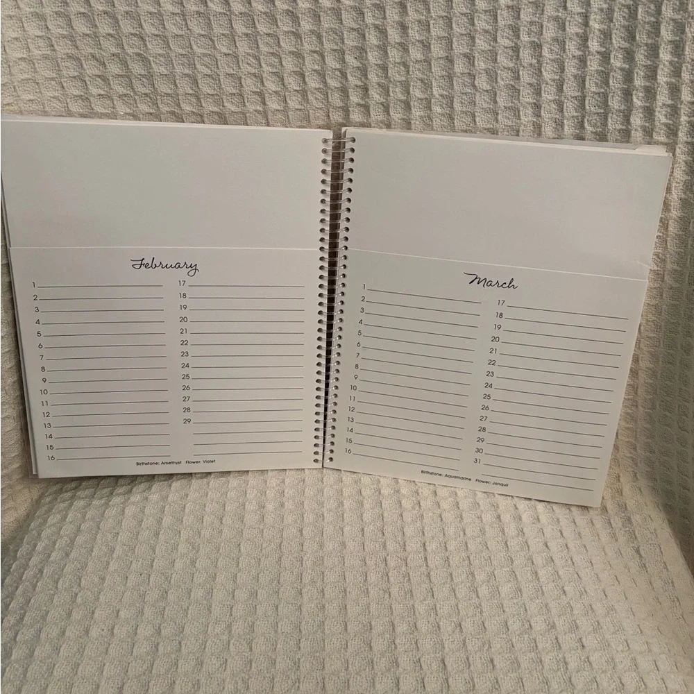 Hallmark Floral 12 Month Greeting Card Organizer With 5 Free Cards